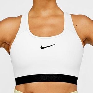 White Nike pro sports bra